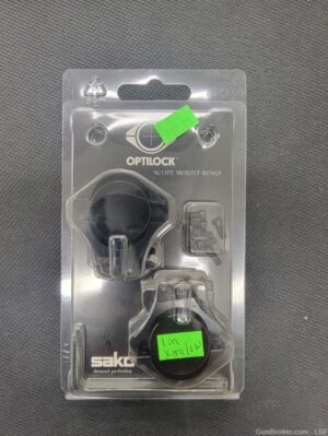 Sako Optilock 1 inch Scope Rings. Extra Low Height. Blued