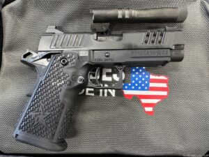 Staccato C2 9mm 3.9” Barrel and 4.5″ Threaded Black DLC Barrel Optics Ready