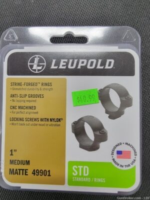 Leupold STD 1 inch Scope Rings Medium Height